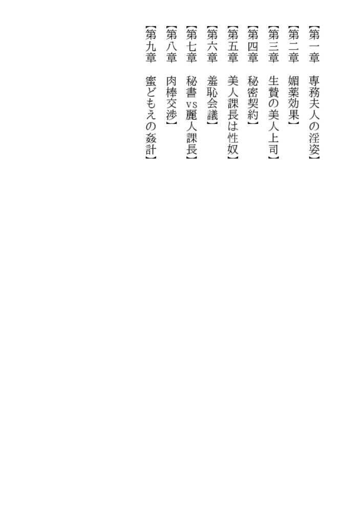 美人課長・二十八歳