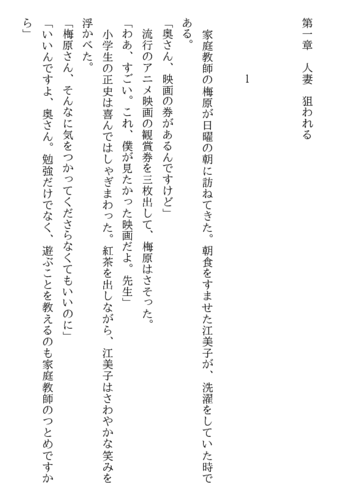 人妻と家庭教師（上）