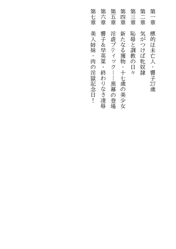 Ｓｈａｌｌ ｗｅ レイプ? 淫獄の美人姉妹