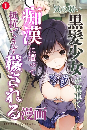 気の弱い黒髪少女が電車で痴漢に遭って抵抗できず穢される漫画①(単話)【モザイク版】