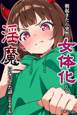 朝起きたら突然女体化して淫魔になってた話【白抜き修正版】 表紙