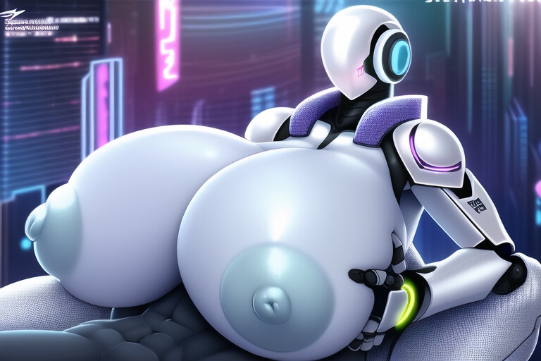 サイバーパンクな世界でエロい身体のロボット達と…【コミック・CG】