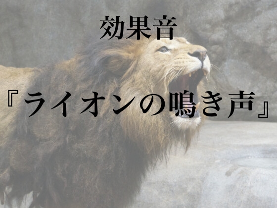 【効果音】ライオンの鳴き声【フリー素材】