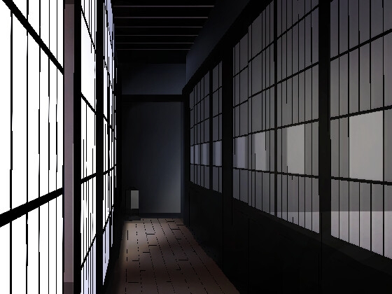 日本家屋の和室と廊下