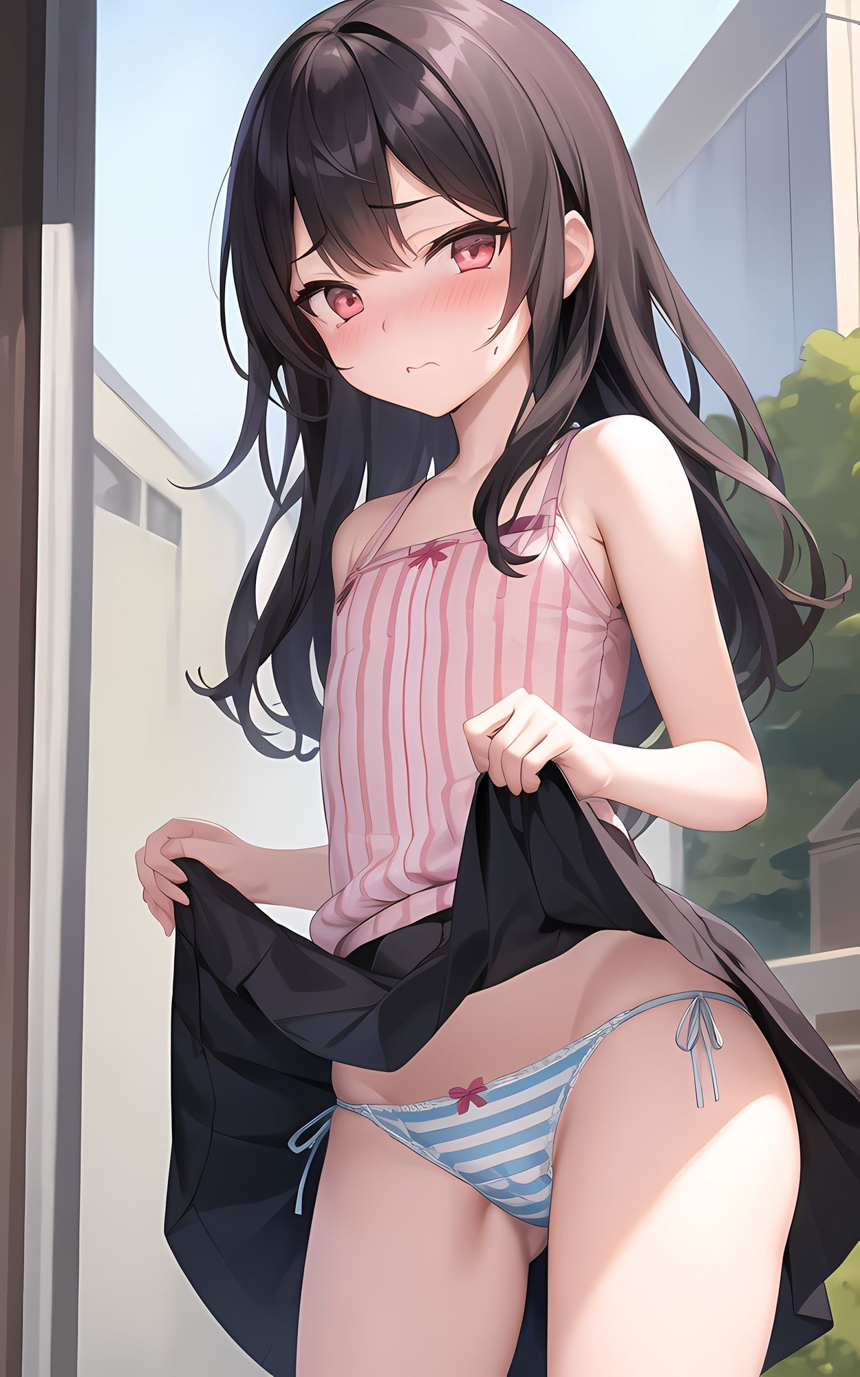 貧乳少女たちがパンティーを見せる [しまぱんVer]のサンプル画像1