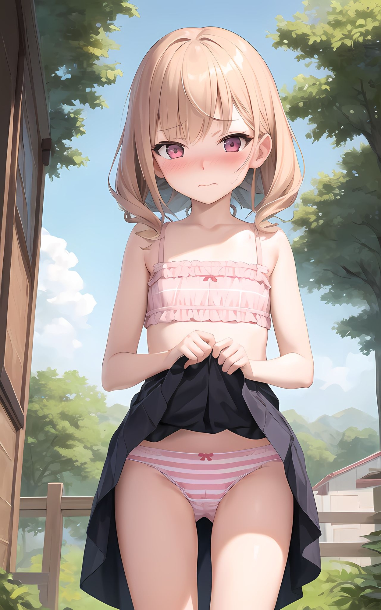 貧乳少女たちがパンティーを見せる [しまぱんVer]のサンプル画像2