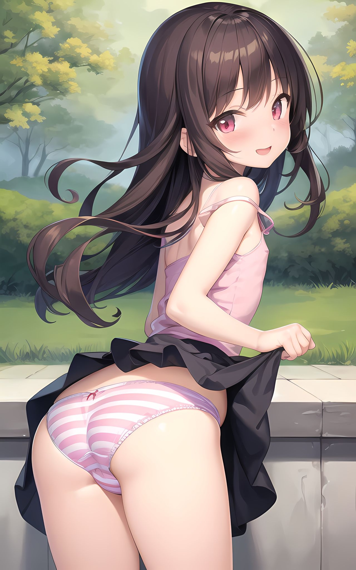 貧乳少女たちがパンティーを見せる [しまぱんVer]のサンプル画像3