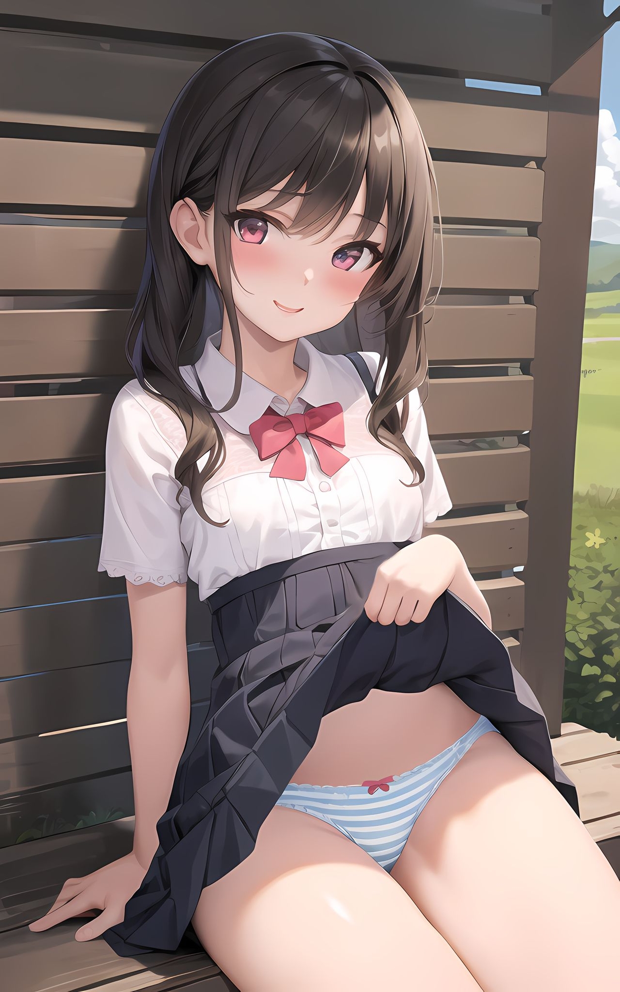 貧乳少女たちがパンティーを見せる [しまぱんVer]のサンプル画像6