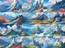 【童話の背景素材】パステル調の山々(50枚)著作権フリー