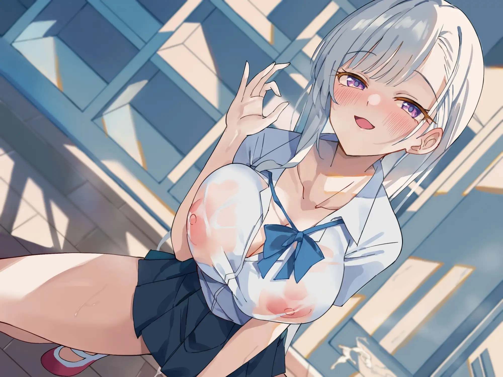 【KU100】ご奉仕大好きロッカーJKのベロチュー逆レイプ ～ムラムラ吐息たっぷりのウィスパーアクメ～ サンプル画像 5