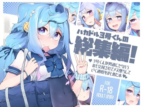 ハカドル3号くんの総集編!3号くんが男達にセクハラホモ交尾されてメス堕ちしていく過程をまとめた本