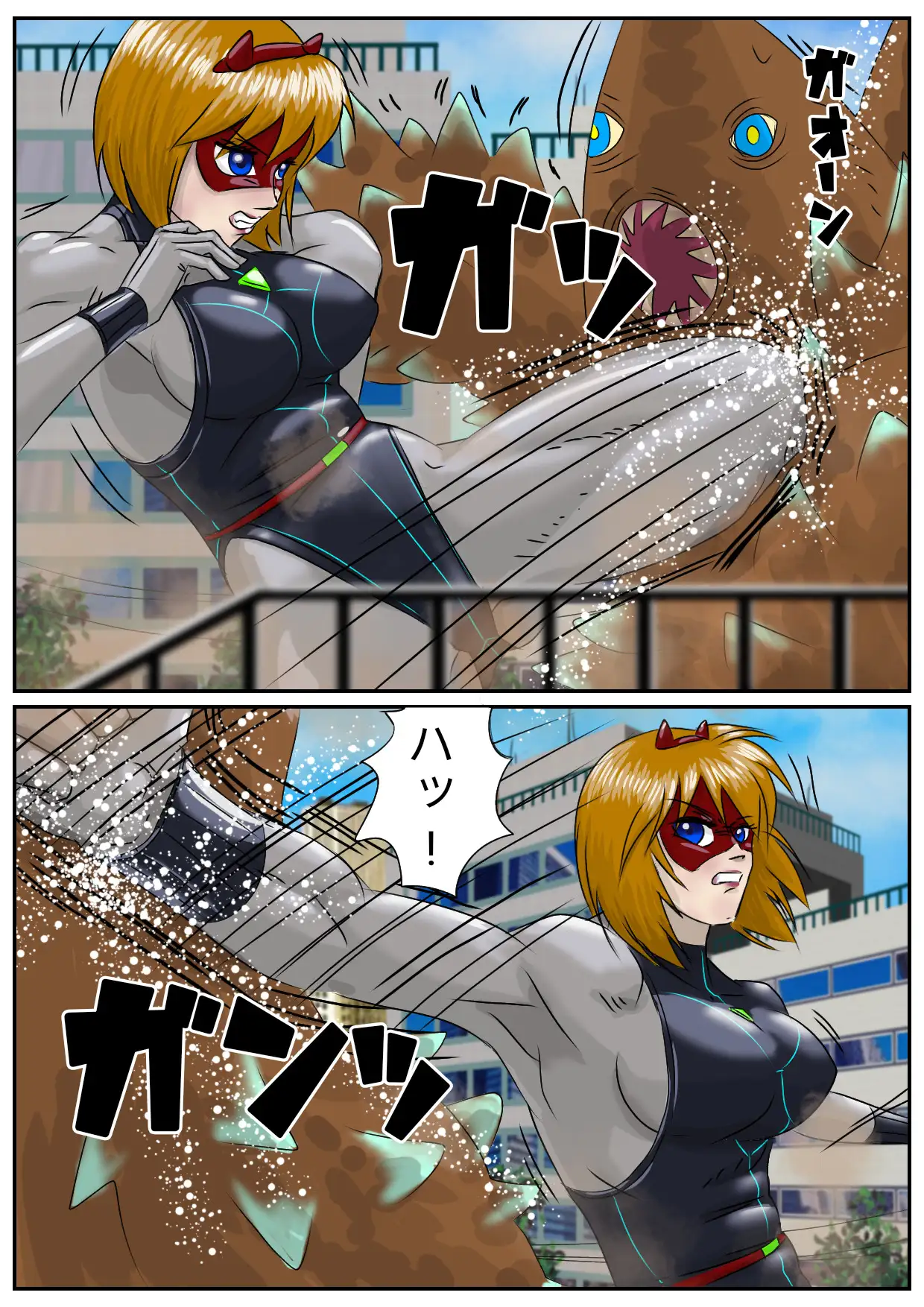 デッカイザー&ダイレディ3 3つの無惨な敗北ストーリー Drケローの恐怖の島 エロ漫画2