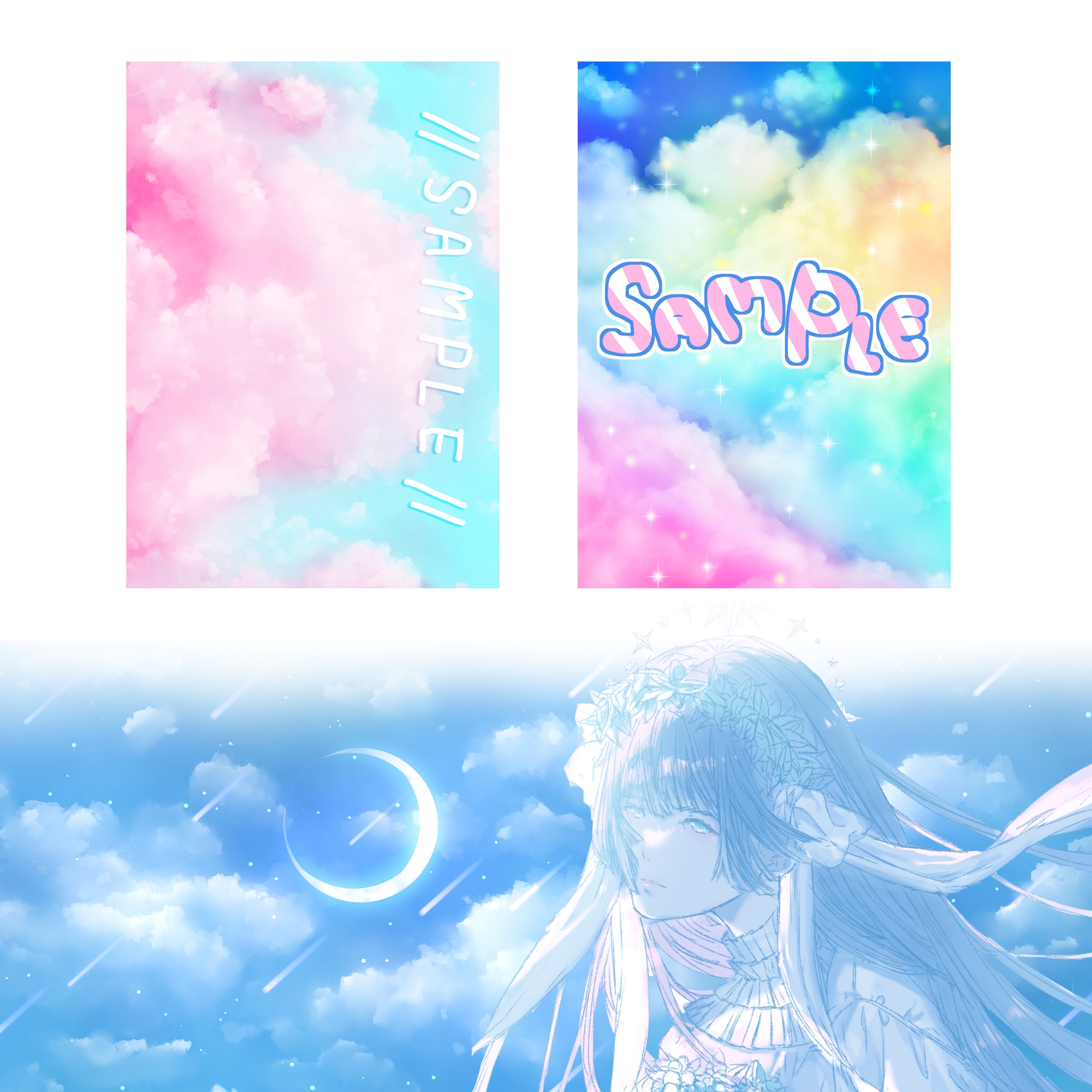 PASTEL STAR NIGHT BACKGROUNDS