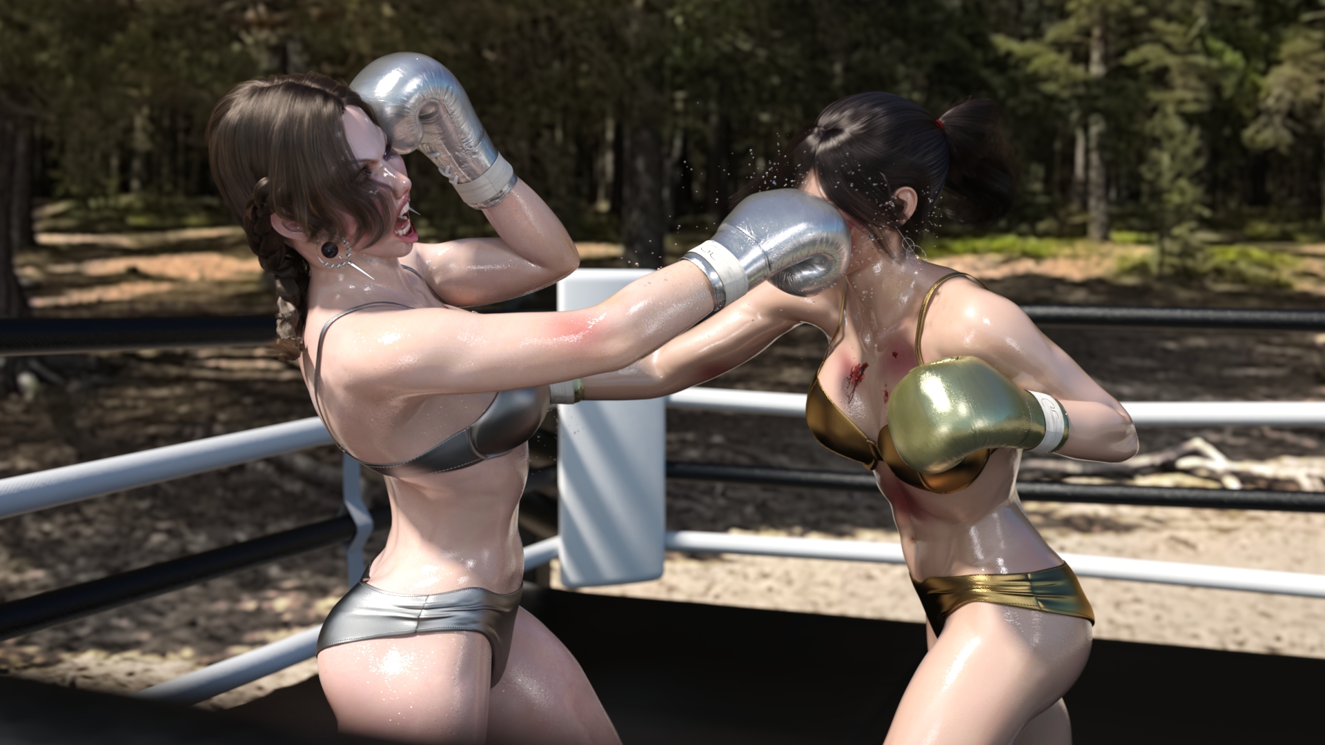 Beach Boxing: Qiuyue VS Eun-Ha