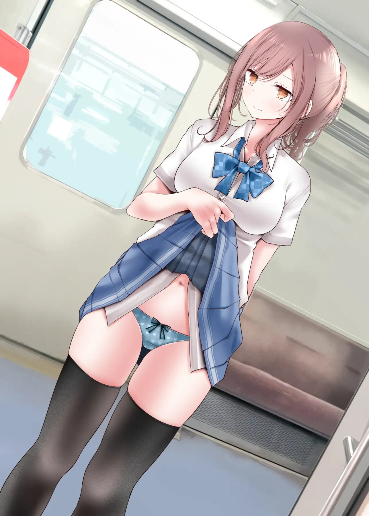 通勤道中でぱんつを見せてくる女の子のイラスト総集編 嘘つき屋 エロ画像3