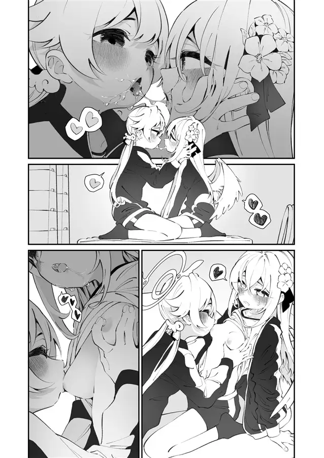 ブルアカ百合まとめ ハウス栽培もち/白玉もち エロ漫画3