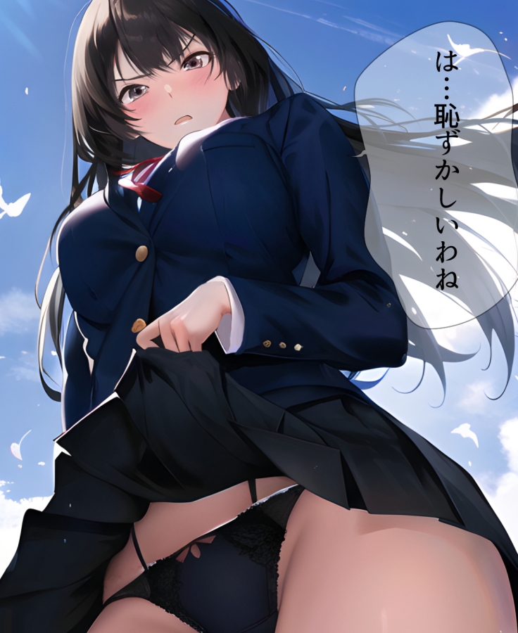 ローアングルお嬢様 越嶋伊織-3
