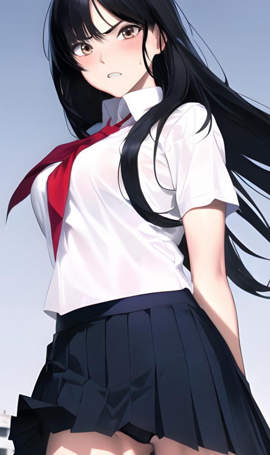 ローアングルお嬢様 越嶋伊織-4