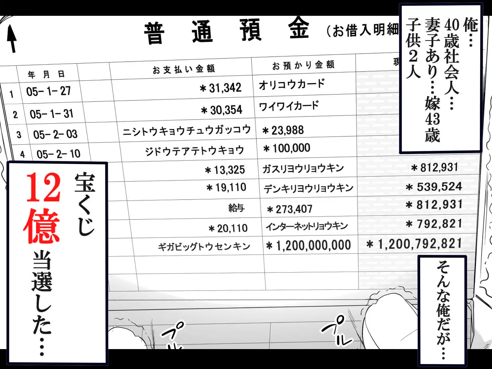 宝くじ12億当選！