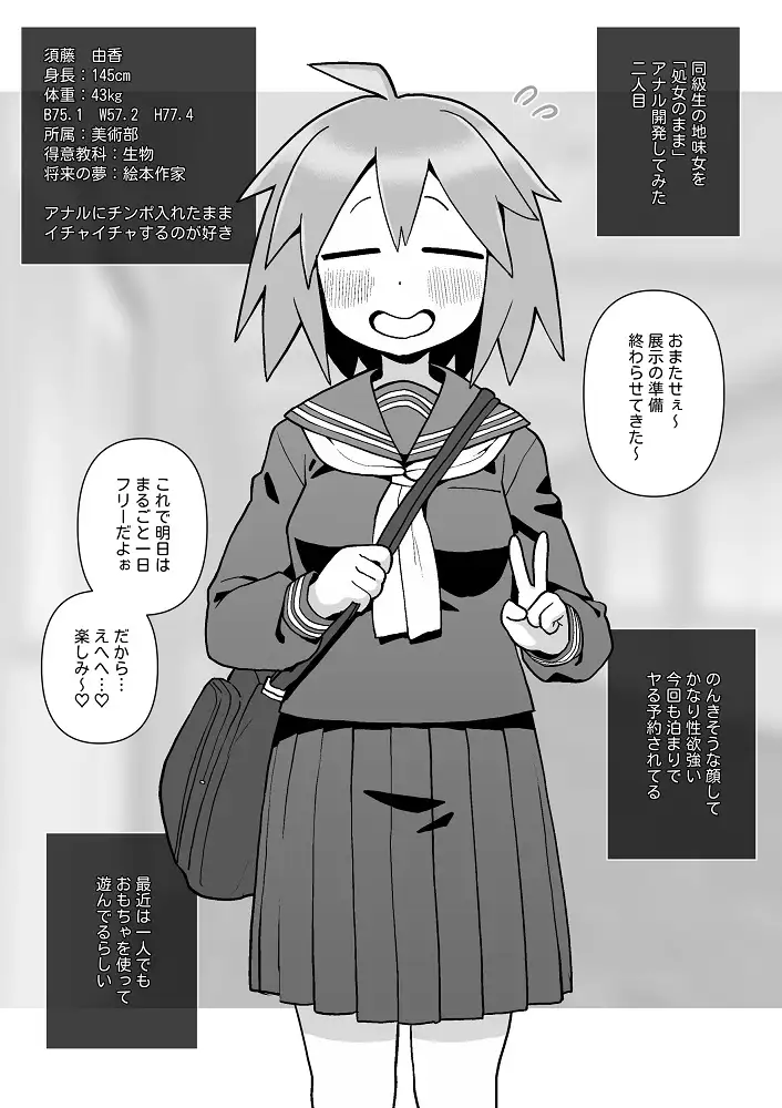 【繁体中文版】モブ顔同級生を処女のままアナル開発した話