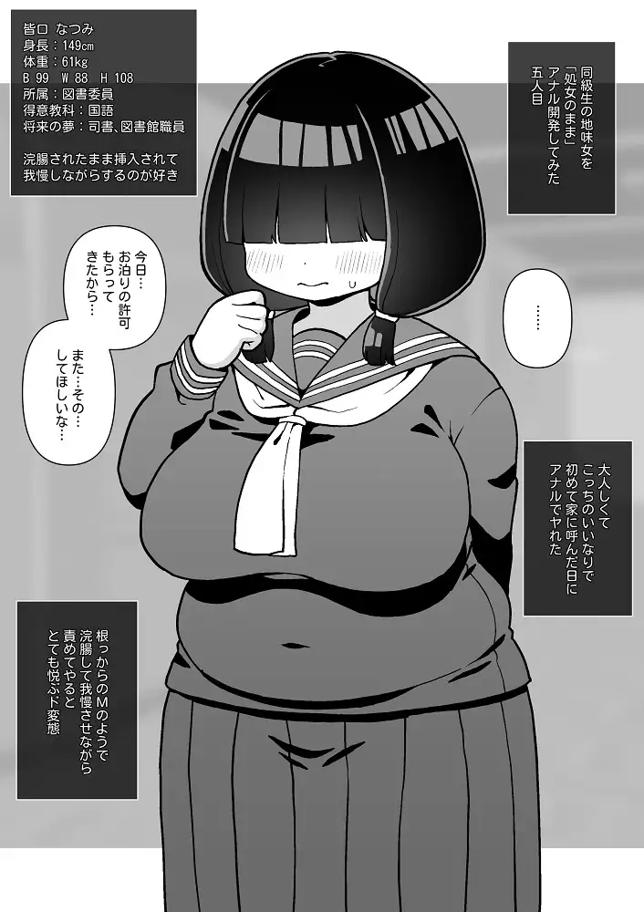 【繁体中文版】モブ顔同級生を処女のままアナル開発した話