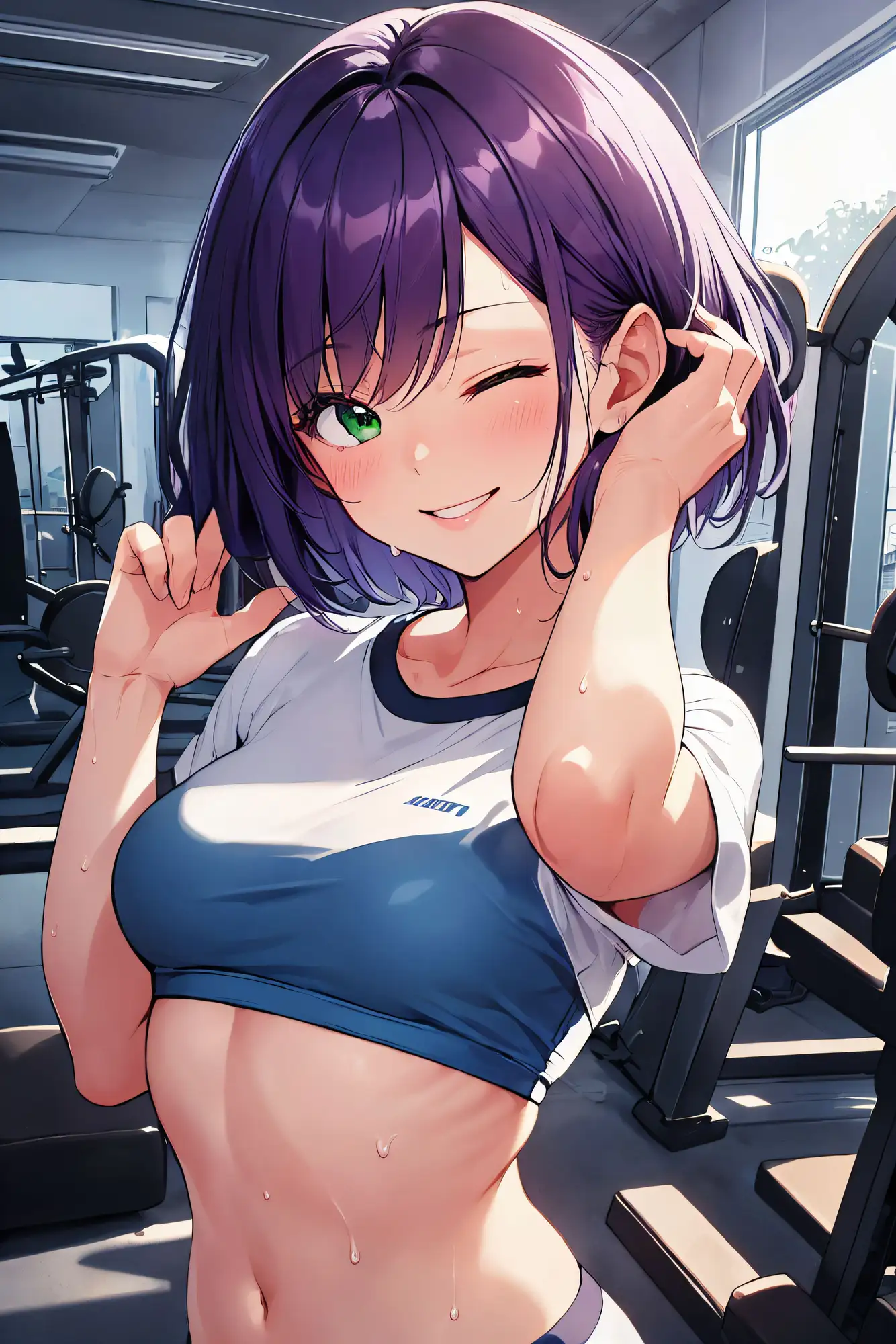 AIアイドル写真集 紫月紫苑(シオン)スポーツ サンプル画像 3