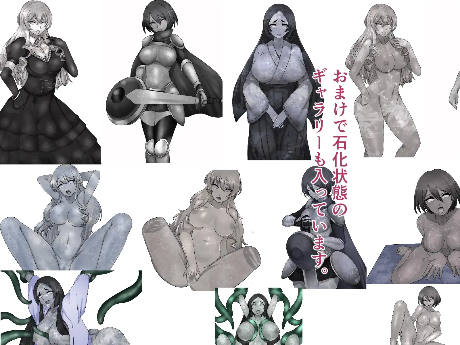 石化オムニバス〜固められちゃう女の子達〜令嬢•女勇者•巫女三篇 ハスラーズN エロ画像11