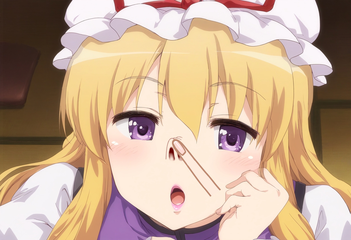 【東方動画】紫様の雅なクシャミ【くしゃみフェチ】/ Yukari's Elegant Sneeze 画像2