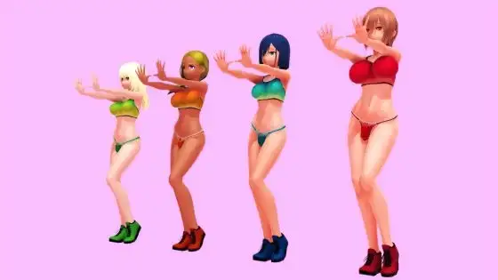 【ふたなりダンス】JKたちのチンプラエクササイズ(応援版)