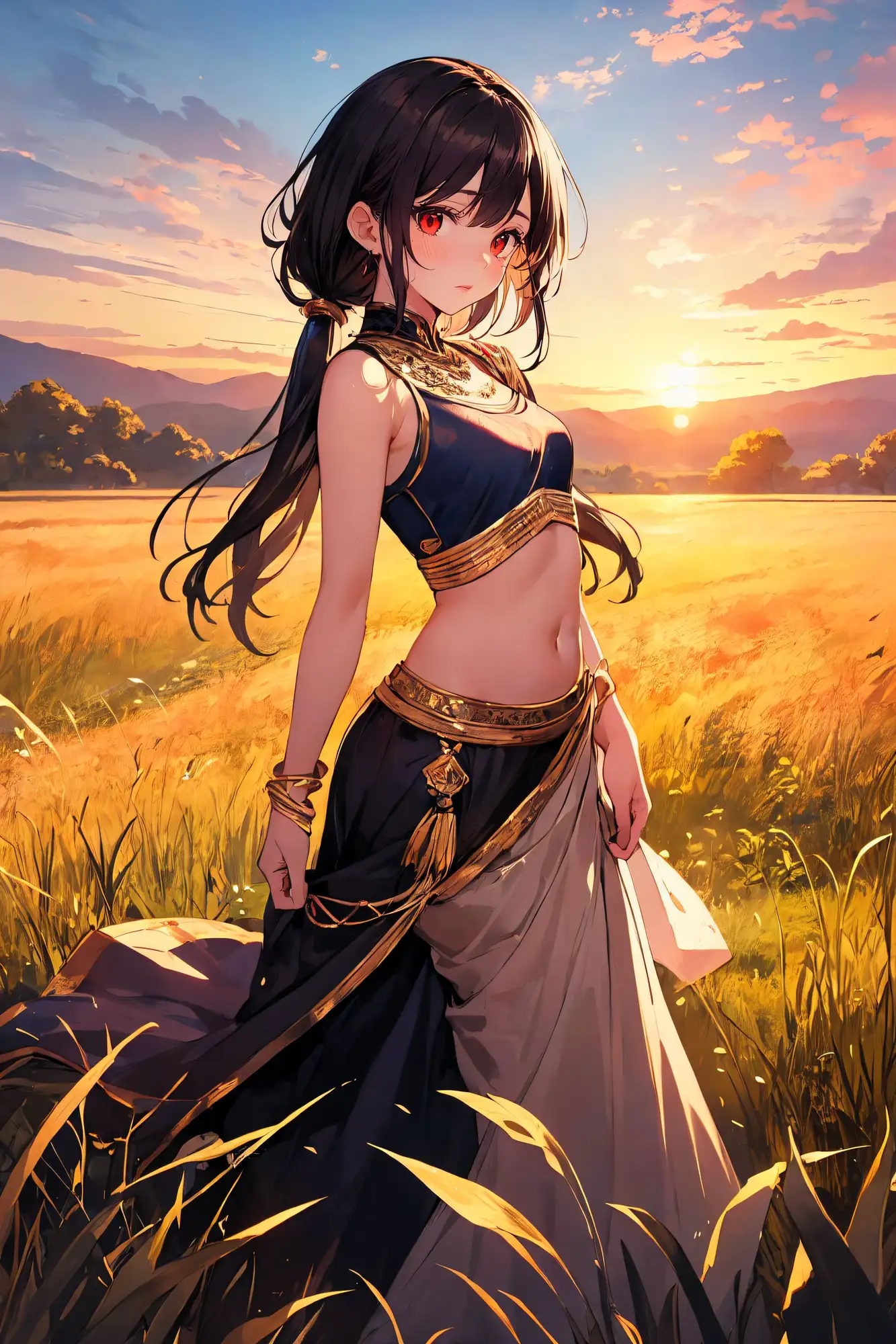 AIアイドル写真集黒木朱音(アカネ)民族衣装 サンプル画像 3