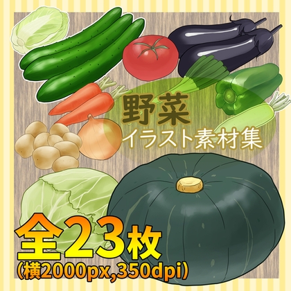 野菜イラスト素材セット(全23種類)