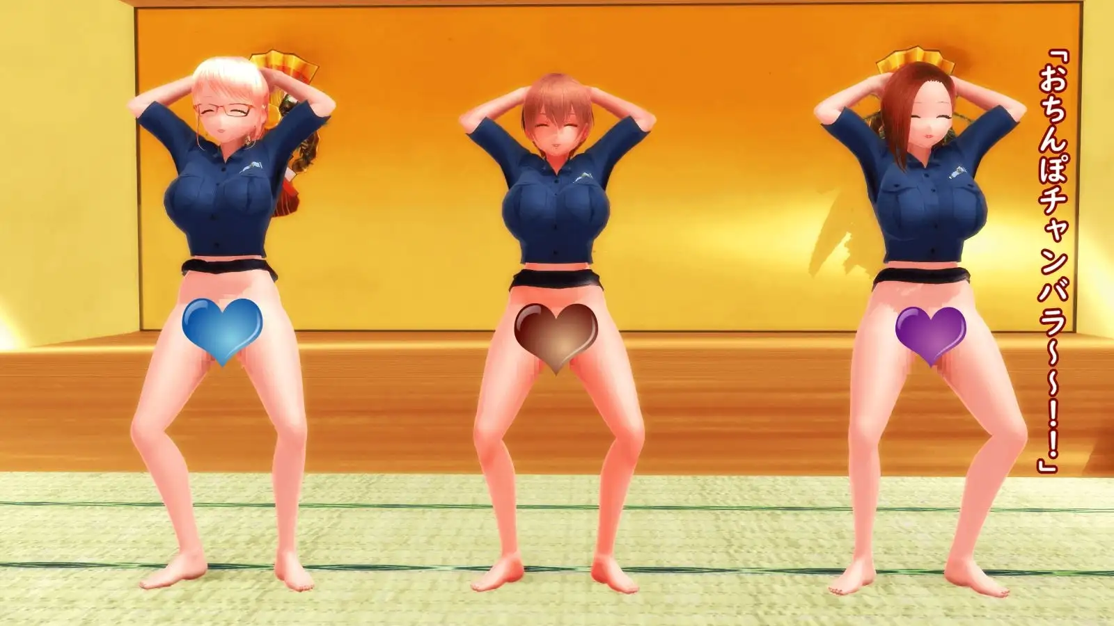 【ふたなり淫語】チンプラガールズのコスプレ宴会芸(応援版)