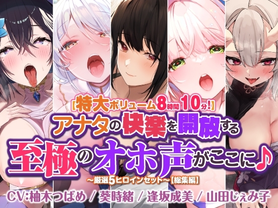 【特大ボリューム8時間10分!】アナタの快楽を開放する至極のオホ声がここに♪ ~厳選!5ヒロインセット~【総集編】