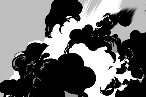 素材をどうぞ『モノクロの爆発28』