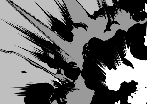 素材をどうぞ『モノクロの爆発28』