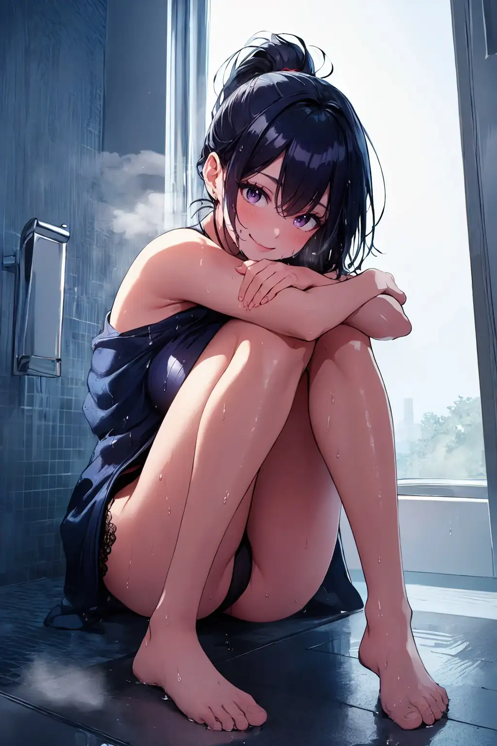 AIアイドル写真集 紺野紫輝(シキ) 下着部屋着 サンプル画像 5