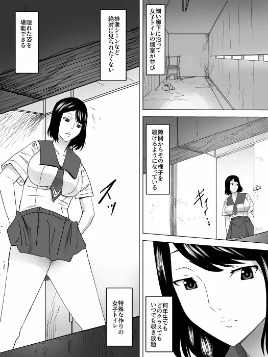 のぞき公認女子便所 三杯酢 エロ漫画3
