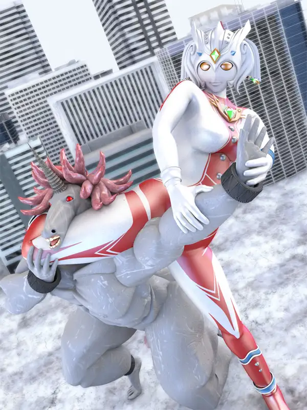 ブレイブママンVSユニコーン星人&インキュバス星人 SUPER-PIPELINE(四次元少女ネオス) エロ画像2