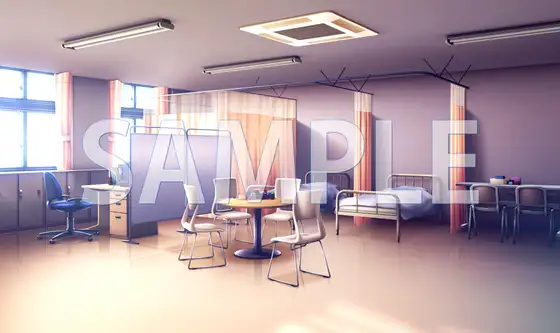 【背景素材】保健室(6168_bg08)【時間差分あり】