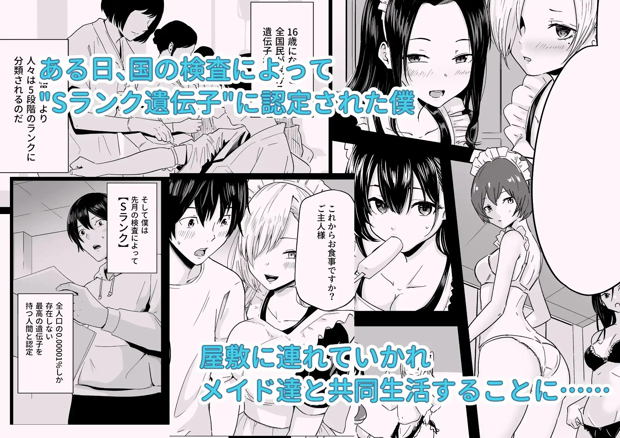 Sランク遺伝子認定されたので、優秀な子供を作るためメイドに中出しして妊娠させる話