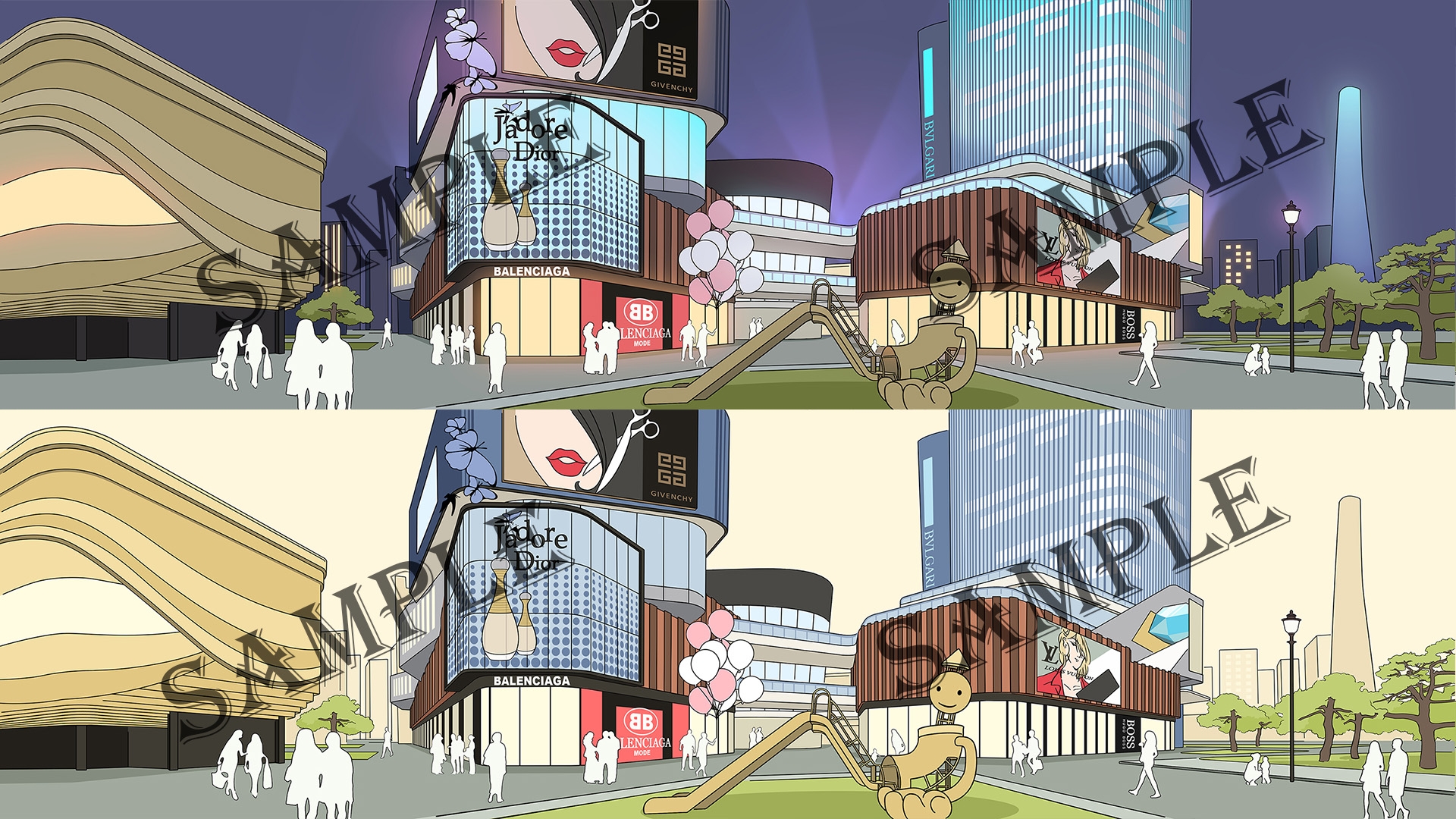 【ゲーム素材】コミック風背景素材 Outdoor
