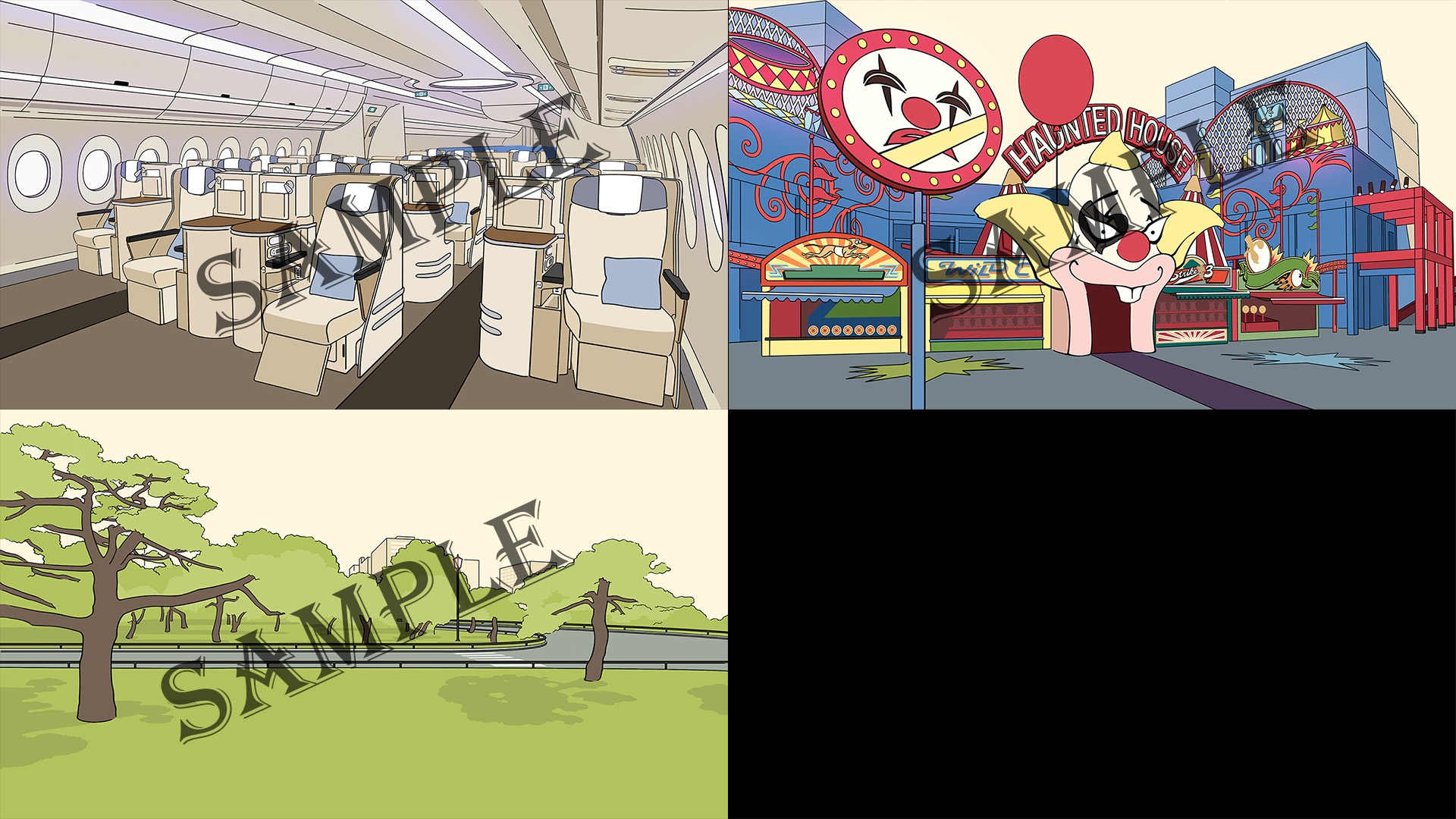 【ゲーム素材】コミック風背景素材 Outdoor