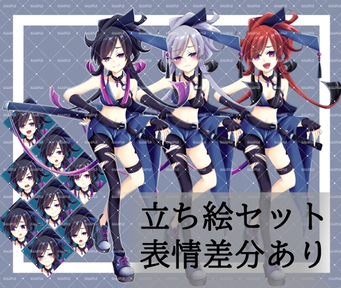 立ち絵素材女剣士立ち絵 [maya]