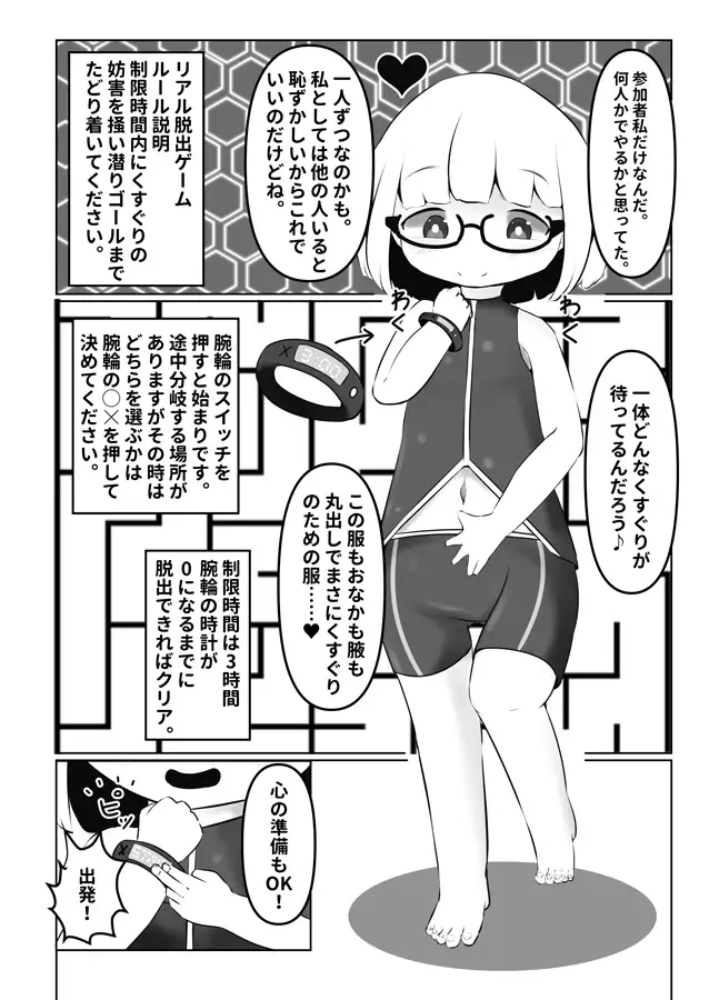 くすぐり中毒者の末路 CASE1 ～脱出ゲームの懸賞金に釣られて人生終了～ すずぐすり エロ漫画2