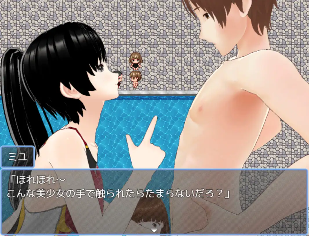 羞恥!水泳部女子達の前で全裸自己紹介。CG集 よわよわM男 エロ画像5