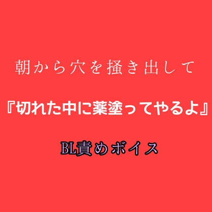 BL朝から穴を掻き出して 『切れた中に薬塗ってやるよ』 BL責めボイス