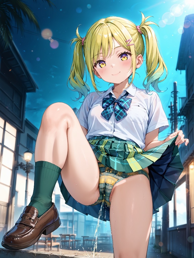 【おしっこxぱんつ#3】制服っぽいのを着たかわいい女の子がパンツをはいたままおしっこをおもらししている画像集 画像8