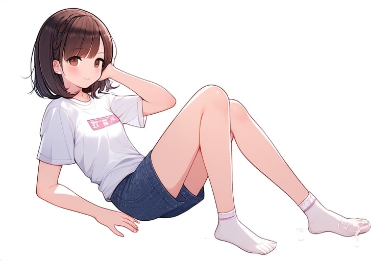 舌たらずな女の子で足コキ～身体にぶっかけ～ 画像6