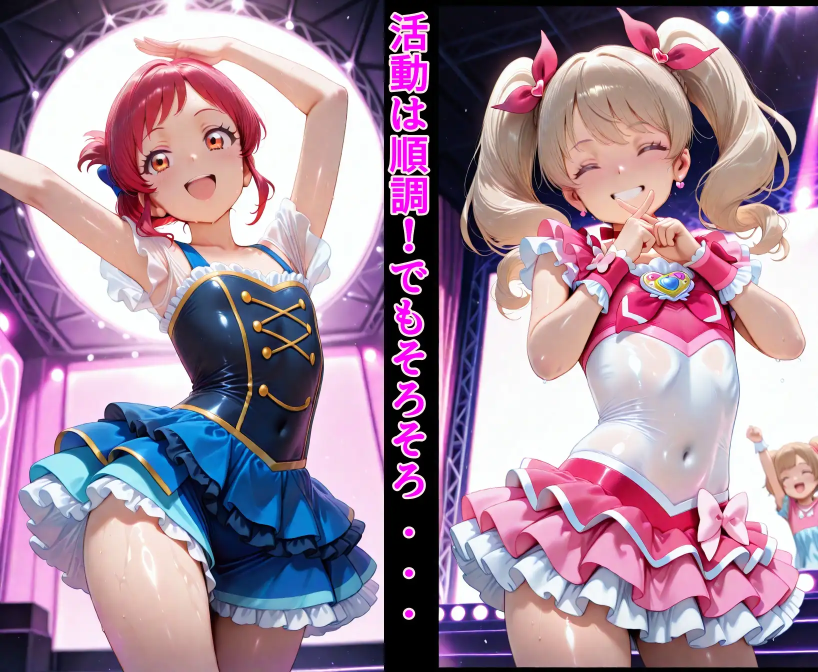 私立いいなり女学院つるペタ科 Vol.8 照れ屋な子をアイドルにして思いきり恋人プレイを楽しんだ後ファンサで撮影セックスさせてみた！ アヘ顔好き集まれ!!ぬき処・朱作 エロ漫画4