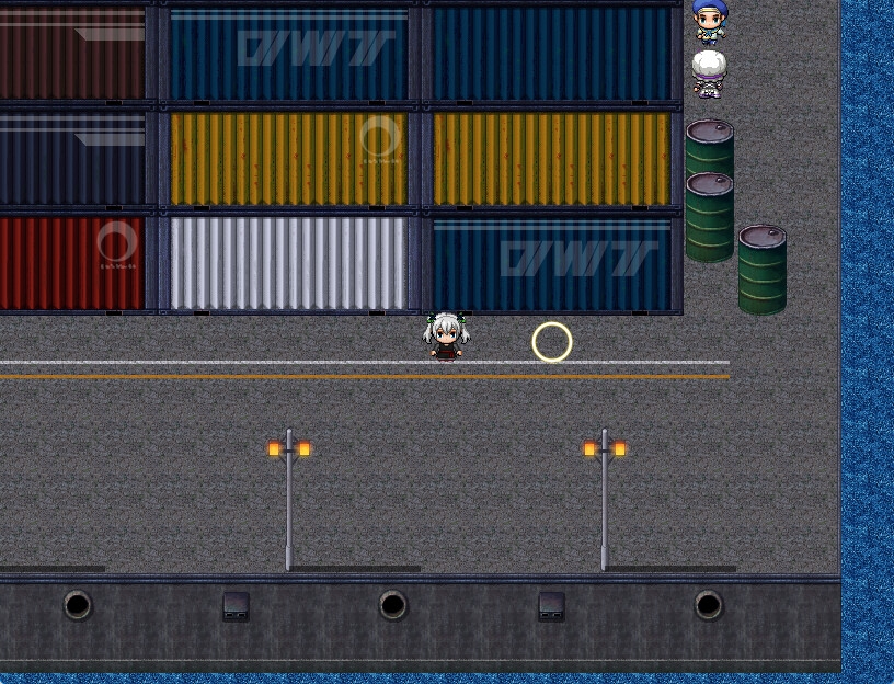 RPGツクールMV・MZ用 マップチップ・タイルセット24『港湾・港・埠頭・コンテナ・現代』